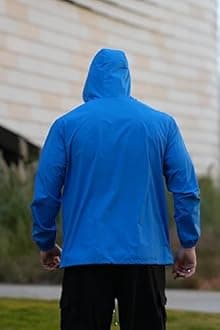 COOFANDY Mens Rain Jacket Waterproof Packable Outdoor Raincoat with Hood