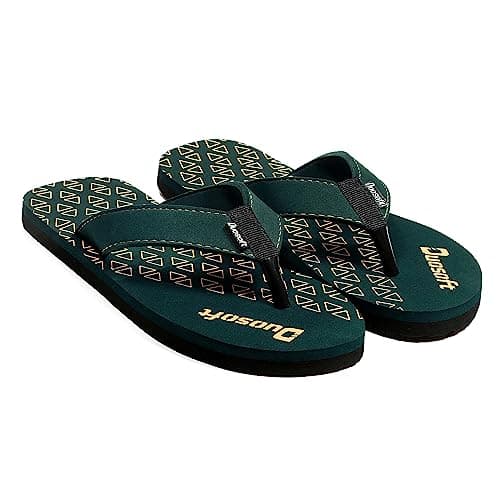 Doctor Walk Flip Flops with Triangle Pattern, Black and White, Comfortable Beach Slippers for Men's