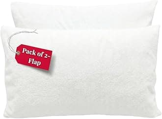 – Terry Waterproof Pillow Protector Pack of 2 - Soft and Comfortable Pillowcase Protectors - Ant-Allergy and Breathable Pillow Cover (2 x Terry - Flap)
