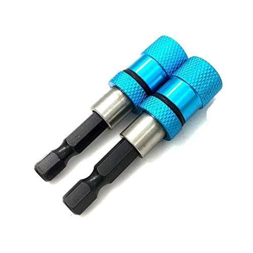 PANOVOS (2Pcs) 1/4" Power Driver Drill tools Hex Drill Bits Screwdriver Bit Holder adapter set Screw Magnetic Drill Adjustable Screw Depth Bit