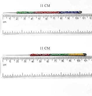 Embroiderymaterial 15 Colors Round Glass Seed Beads Mix with Festive Aari Needle Set (4 pcs) – for Aari Embroidery, Jewelry Making, Maggam Work, Beadwork, DIY Crafts, Home Décor & Festive Decoration