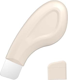 Sookga Blackhead Remover Tool, Silicone Face Scraper for Deep Cleansing, Skin Scrubber Face Spatula, Nose Blackhead Remover, Skin Care Tool for Men and Women (Beige)