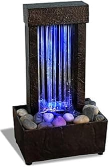Newport coast collection Mirrored Waterfall Light Show LED Fountain (Fixed Cord)