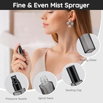 Segbeauty 5 Packs Travel Perfume Bottle Refillable, 10ML Mini Portable Glass ...