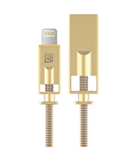 Royal Data Cable RC-056i remax cable charge Lightning USB · Cable Length: 1000mm (Color: Gold)