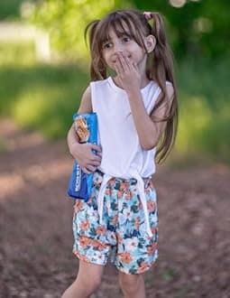 Arshiner Girl's 2 Piece Outfits Summer Tie Knot Tank Top and Paperbag Waist Pocketed Short Sets