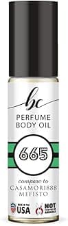 - BC Perfume 665 Inspired by Casamor1888 Mefisto For Men Replica Fragrance Body Oil Dupes Alcohol-Free Sample Travel Size Concentrated Long Lasting Roll-On 0.3 Fl Oz/10ml