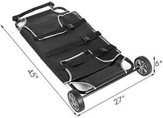 Pet Rescue Stretcher Veterinary Transport Trolley, Dog Stretcher with Wheels 110lb Max Large Dog Wheelchair Gurney for Elderly Dog, Animal Dog Cat