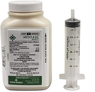 Primesource Meso 4 SC Select with Tuff Guy Gloves. A Versatile Control Solution for Use in Both Before Seeding Applications and on Established Turfgrass.