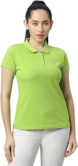Wear Your Opinion Womens Polo Collar Neck T-Shirt Top (Design: Solid)