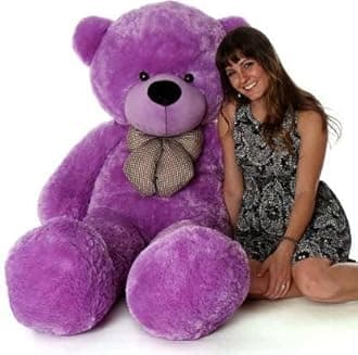 Teddy Bear 5 Feet for Girls Soft Plush Stuffed Toys, Huggable and Lovable Teddy Bear Gift for Birthday Kids, Girls, Wife, Girlfriend, Valentine's, Anniversary (Purple)