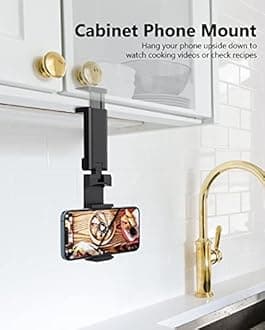 MiiKARE Travel Essentials Airplane Phone Holder, Universal Handsfree Phone Mount for Flying with 360 Degree Rotation, Travel Must Haves Phone Stand for Desk, Tray Table, Black&Black&Black