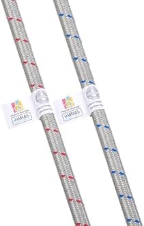 Home Range 300mm 2 Pipes M8 x 1/2" |4 Lengths| Flexible Pipe Tap Connector Stainless Steel, Hose Kitchen/Basin Isolator Valve WRAS Approved Braided Pipe for Bathroom Rust-Free Corrosion Resistant