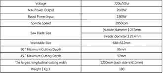 GOWE High Quanlity Sliding DIY Woodworking Table Saw 10 Inch Table Saw 254mm Wood Table Saw 2600w 220v/50hz 10" Electric Saw