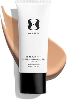 OneSkin FACE SPF OS-01 Peptide Broad Spectrum SPF 30+ Mineral Sunscreen- Scientifically Proven to Protect Skin from UV Aging, Includes Potent Antioxidants (Tinted)