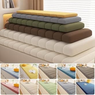 Custom Bench Cushions For Indoor Furniture, Circular Fleece Window Seat Cushions For Interior, Non-Slip Indoor Bench Cushions, Foam Bench Cushion