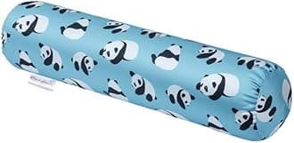 Rise & Shine Memory Foam Baby Bolster Pillow Cushion to give Side Support to The Baby with Washable Outer Cover - (22x5) (Blue)