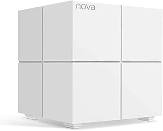 Tenda Nova MW6 Mesh WiFi System - Whole Home WiFi Mesh System - 4000sq.ft WiFi Coverage - Dual-Band AC1200 - Gigabit Ports - Easy Setup - Replaces WiFi Router and Extender - Works with Alexa - 2-Pack