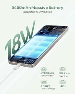 Ulefone Rugking (8+512GB) Rugged Phone, 50MP Camera 9600mAh Battery, 3-Card Slots Cell Phone, NFC, OTG Black Android 15 OS