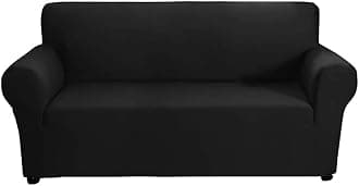busdeals Magic Sofa Cover, Single Seater, Printed Design (A-Black)