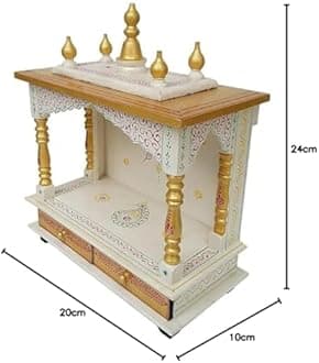 Kamdhenu art and craft Wooden Temple/Home Temple/Pooja Mandir/Pooja Mandap/Temple for Home (G20SI)