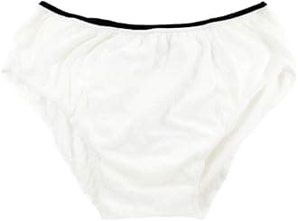 STARLYMens Cotton Disposable Underwear Travel Panties handy Briefs for Fitness Grey Gray/White/Black (10pcs)