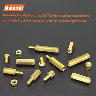 HELIFOUNER 422 Pieces M2 M2.5 M3 Male Female Hex Brass Spacers Standoffs Screws Nuts Assortment Kit, Threaded Pillar for Printed Circuit Board Motherboard