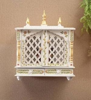 Kamdhenu Art and Craft Wooden Temple/Home Temple/Pooja Mandir/Pooja Mandap/Temple for Home (Fulljal), 52 Cm