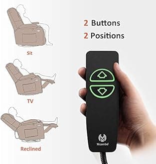 MCombo Electric Power Swivel Glider Rocker Recliner Chair with Cup Holders for Nursery, Hand Remote Control, USB Ports, 2 Side & Front Pockets, Plush Fabric 7797 (Brown)