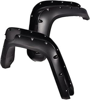 G-PLUS Pocket Riveted Fender Flares, Compatible With Toyota FJ Cruiser 2007-2014, Black Wheel Cover Protector 4pcs (Smooth Surface)