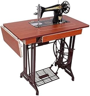 Sewing Machines Vintage Sewing Machine Household Foot-Operated Manual Tailor Head Eat Thick Sewing Machine with Iron Frame - Old Fashioned(Size:b)