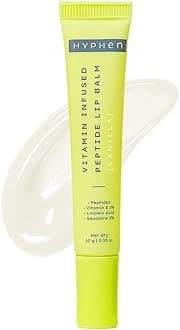 Hyphen - Peach Lip Balm for Dry & Chapped Lips | Vitamin Infused Peptide | Hydrating & Moisturizing Balm for Men & Women Lip Balm Smoothen Lips & Barrier Repair | Vegan, SLS & Parabens free | 10 gm