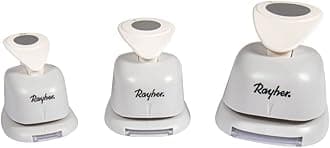 Rayher Circle Craft Punch Set for Card Making and Scrapbooking, Various Sizes, 69261000