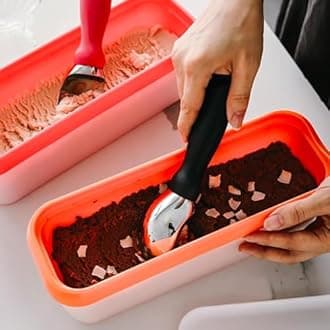 FS COOL Reusable Storage Freezer ice cream Container With Lids Airtight Reusable Ice Cream Tub LeakProof (Multi, Pack of 2)