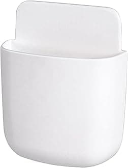 LIRAMARK Wall Mounted Storage Case with Mobile Phone Charging Port Plug Holder | Plastic Tv Ac Remote Holder (Multicolor)