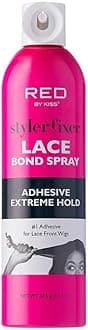 Hair Glue Spray Adhesive for Lace Front Wigs Extreme Hold, Bold Hold Lace Glue, Hair Spray for Hair Styling Extra Hold, 11oz