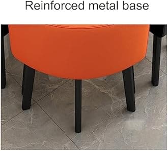 Kitchen Breakfast Bar Table And Chair Set, Dining Round Table Soft Backrest Seat Modern Style Furniture Coffee Kitchen, Space-Saving Furniture Office Conference Tables ( Color : Yellow and white )