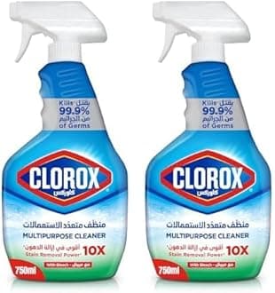 Multipurpose Spray Cleaner with Bleach, 750ml, Kills 99.9% Of Germs, Clorox Spray Cleaner with Bleach (Pack of 2)