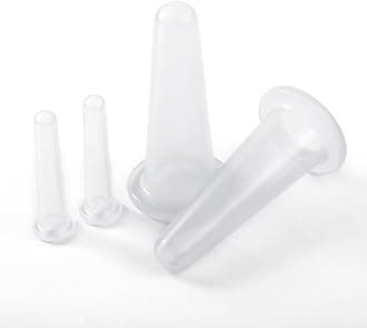 BWESOO 4Pcs Transparent Massage Cupping Set Silicone Mini Facial Cups Face Massager Helper Skin Care Neck Back Eyes Massaging Cup Safe to Use, Don't Worry About Burns Health Care Products