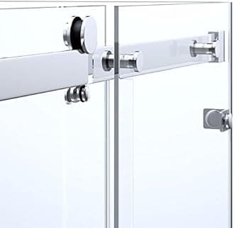 Durovin Bathrooms 1200 x 900mm U Shape Rectangular Framless Shower Enclosure with Anti-Slip Acrylic Tray - Sliding Door & 2X Side Screen - 8mm Safety Clear Glass
