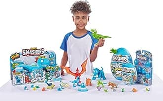 ZURU Ice Age Dino Playset Series 3 T-Rex Toy Set with Accessories, Tyrannosaurus Rex Collectible Toy for Boys Kids Gift Set, Cyan