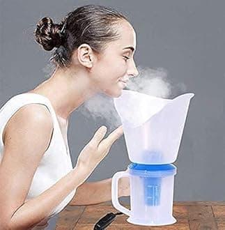 Face, Nose, and Cough Steamer 3 in 1 Plastic Steam Vaporizer, Nozzle Inhaler, Facial Sauna, and Facial Steamer Machine for Adults and Kids With 6Month Warranty By Gent-X