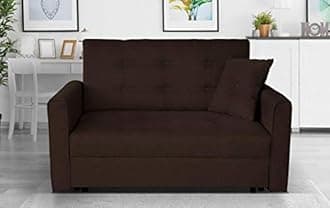 MK Sofa Bed - Sofa Beds 2 Seater Modern & Luxurious Furniture - Sofas Two Seater for Living Room & Drawing Room - Premium Quality Fabric Sofa Bed For Bedroom Office - Available in Brown Color