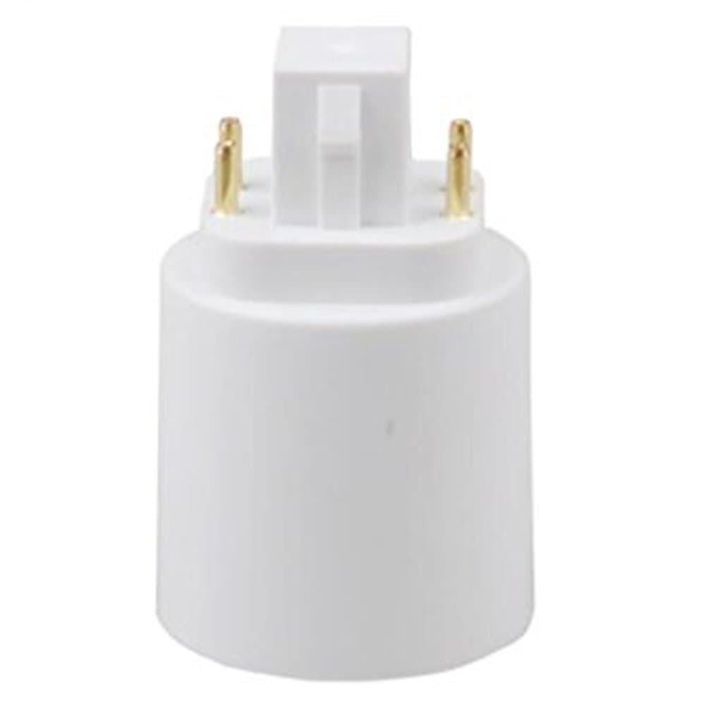 G24 to E27 E26 4-Pin LED Light Sockets Adapter, Light Bulb Socket, Bulb Base Adapter, Converters Lamp Holder (Pack of 1)