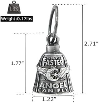 Dream Apparel Motorcycle Bells for Bikers Guardian Angel Gremlin Motorcycle Bells for Motorcycle Rider Key Chain for Luck