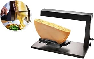 YUEWO Raclette Cheese Melter Commercial Electric Cheese Machine 750W Nacho Cheese Dispenser Half Cheese Wheel Maker Angle Adjustable Rapid Heating