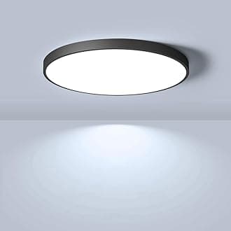 LED Flush Mount Ceiling Light Fixture, 8.9 Inch 18W, 6000K Daylight White, Black Flat Modern Round Lighting Fixtures, 1800LM, 180W Equivalent White Ceiling Lamp Lights for Kitchen, Stairwell, Bedroom