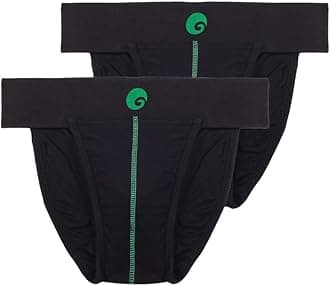 Men's Cotton Neo Supporters, Back Covered (Black, XL) - Pack of 2