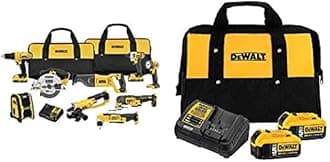 DEWALT 20V (DCK940D2) Max Cordless Drill Combo Kit, 9-Tool & 20V MAX Battery Starter Kit with 2 Batteries, 5.0Ah (DCB205-2CK)