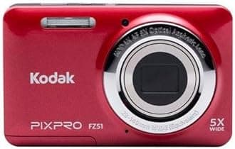 Kodak JKI-FZ51-RD Digital Camera with 16 Megapixels and 5x Optical Zoom (Red)